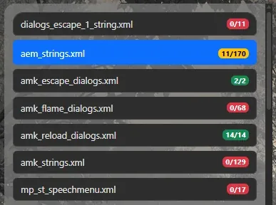 ZoneTraductor: los badges de estado de cada cadena