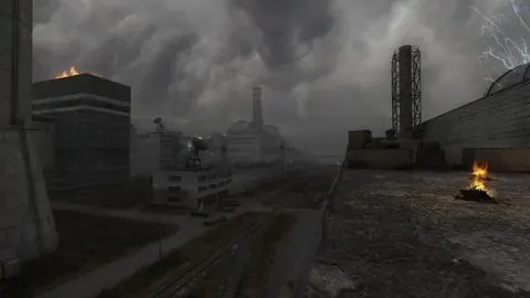 La Central Nuclear y el Sarcófago (imagen)