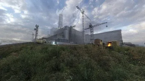 La Central Nuclear y el Sarcófago (imagen)
